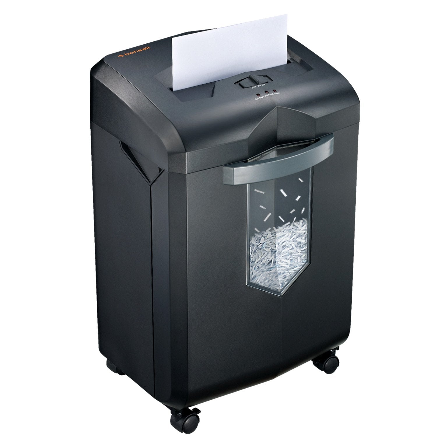 Bonsaii 18-Sheet 60-Minute Paper Shredder, P-4 Security, 6-Gallon Basket, 4 Casters, Office Use