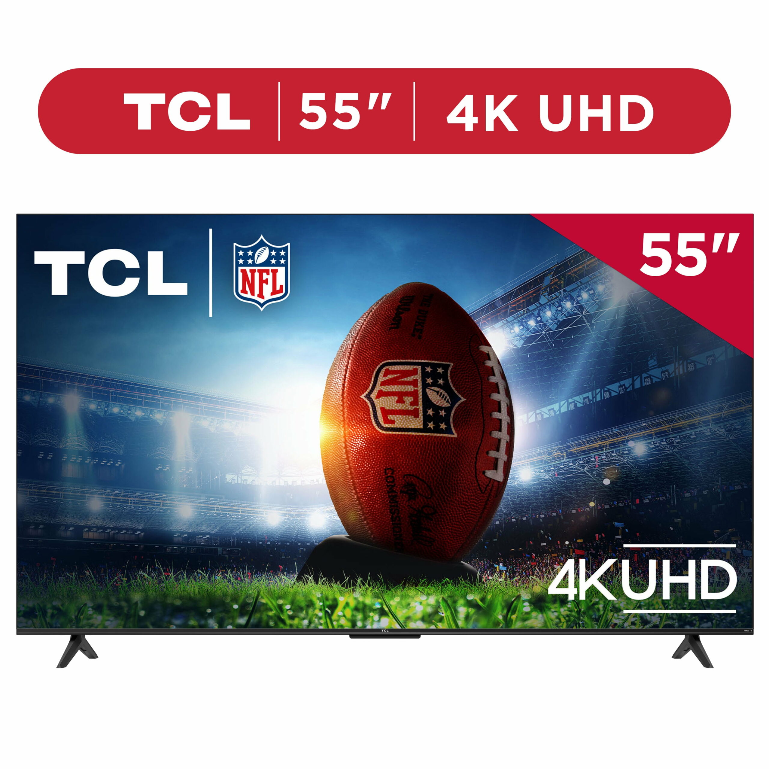 TCL 55′′ 4-Series 4K UHD HDR Smart TV with Roku, Voice Control, and Apple AirPlay