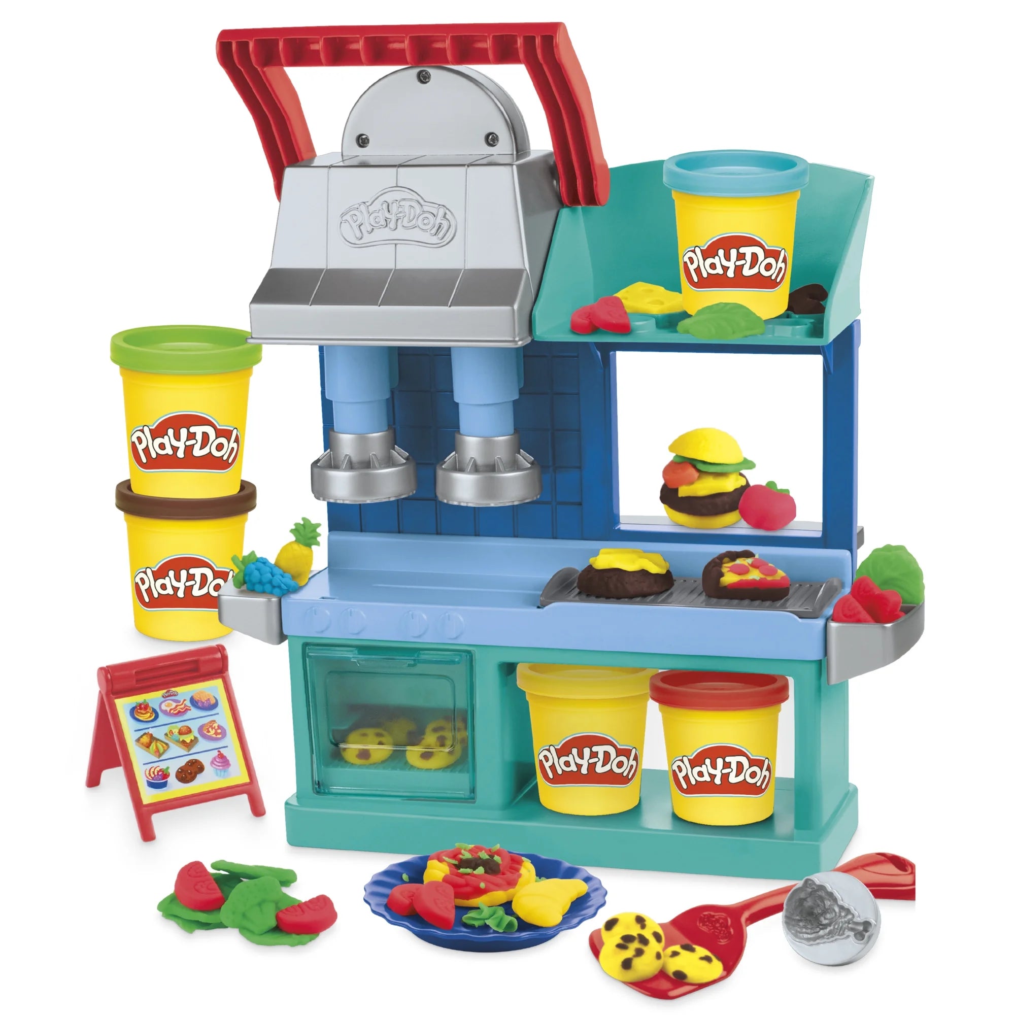 Play-Doh Kitchen Creations Busy Chef’s Restaurant Set for Boys and Girls – 5 Color (5 Piece)