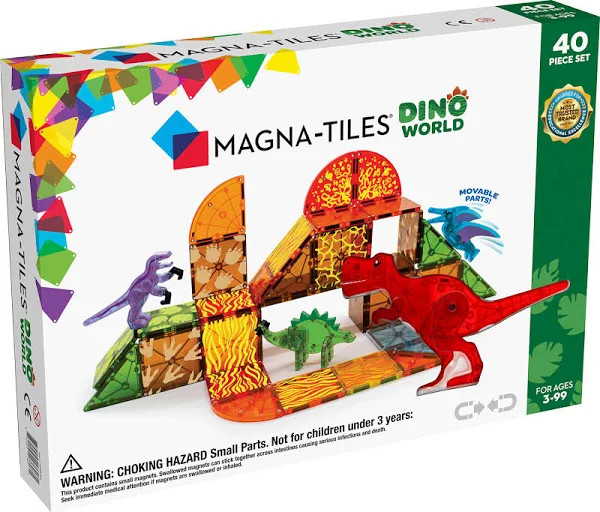 Magna Tiles Dino World - 40 Piece Set