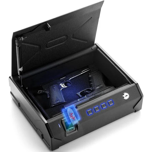 MAXSafes Biometric Gun Safe with Finger Vein Recognition, Quick-Access Pistol Safe for Multiple Handguns & Ammo