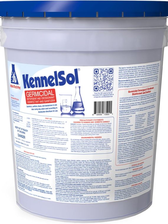 Alpha Tech Pet 1-Step Kennel Cleaner, EPA Registered Disinfectant & Deodorizer, 5 Gallon Concentrate