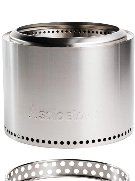 Bonfire Essential Bundle 2.0 Smokeless Fire Pit Set – Stainless Steel, Portable, Includes Stand & Lid, Removable Ash Pan, Perfect for Camping
