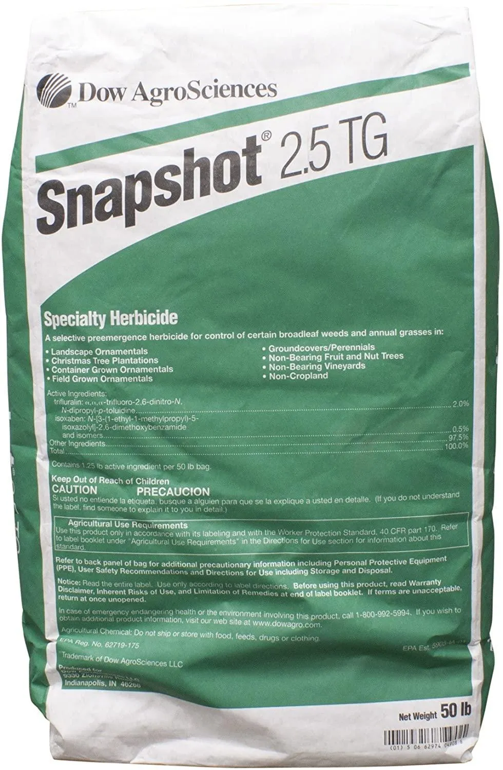Dow Snapshot – 50 Pound bag – Mulch Bed Weed Inhibitor