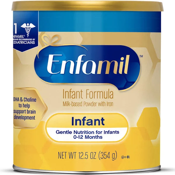 Enfamil Infant Formula, Milk-Based Powder with Iron, 0-12 Months, 12.5 oz – Triple Health Guard, Pediatrician Recommended