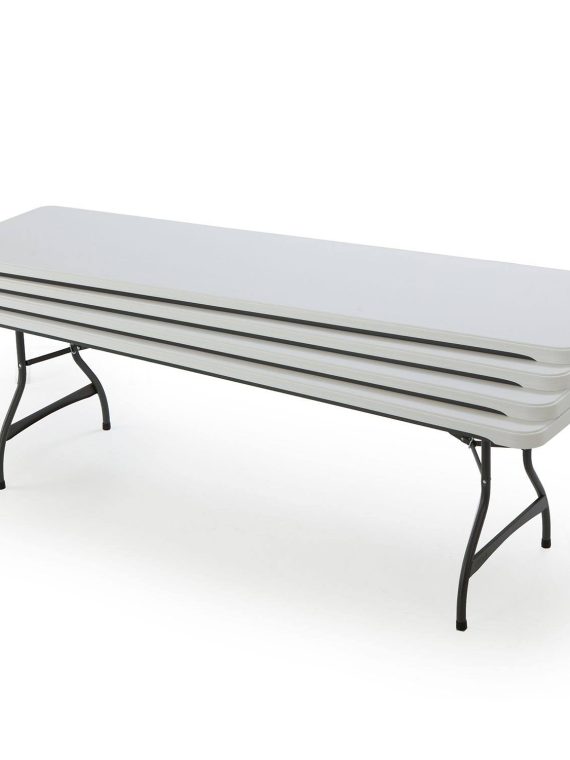 Lifetime 4-Pack 8 ft Commercial Stacking Folding Tables – White