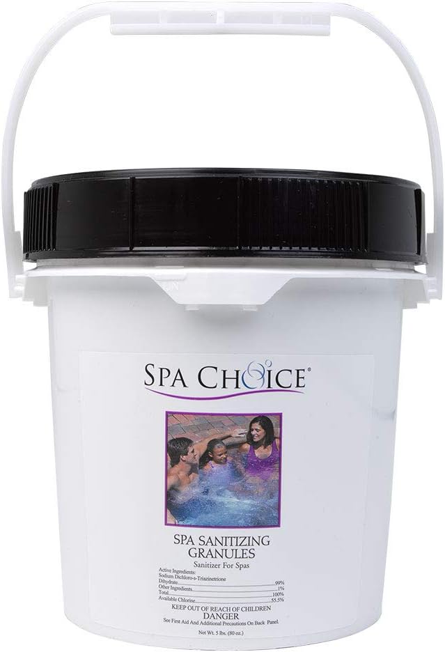 SpaChoice Chlorine Granules for Hot Tubs & Spas, 5 lbs – Fast-Dissolving, Algae Control, Bacteria Killer
