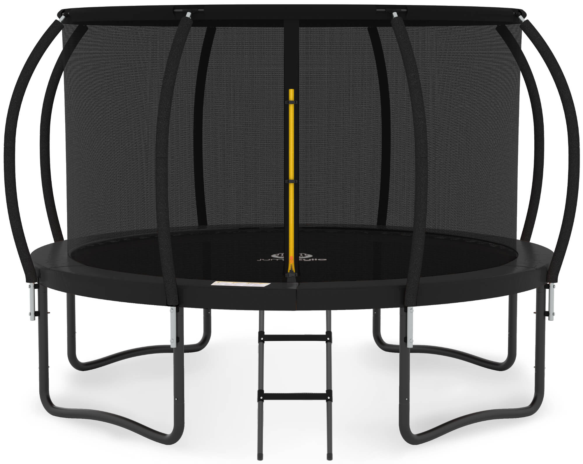 Jumpzylla 14FT Trampoline with Enclosure, Double Color Pad, Curved Poles, ASTM Safety Certified