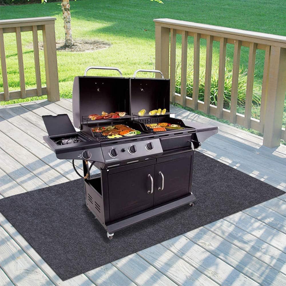 Gas Grill Mat 48x72 Inch, BBQ Grilling Gear for Gas Grills, Absorbent Grill Pad