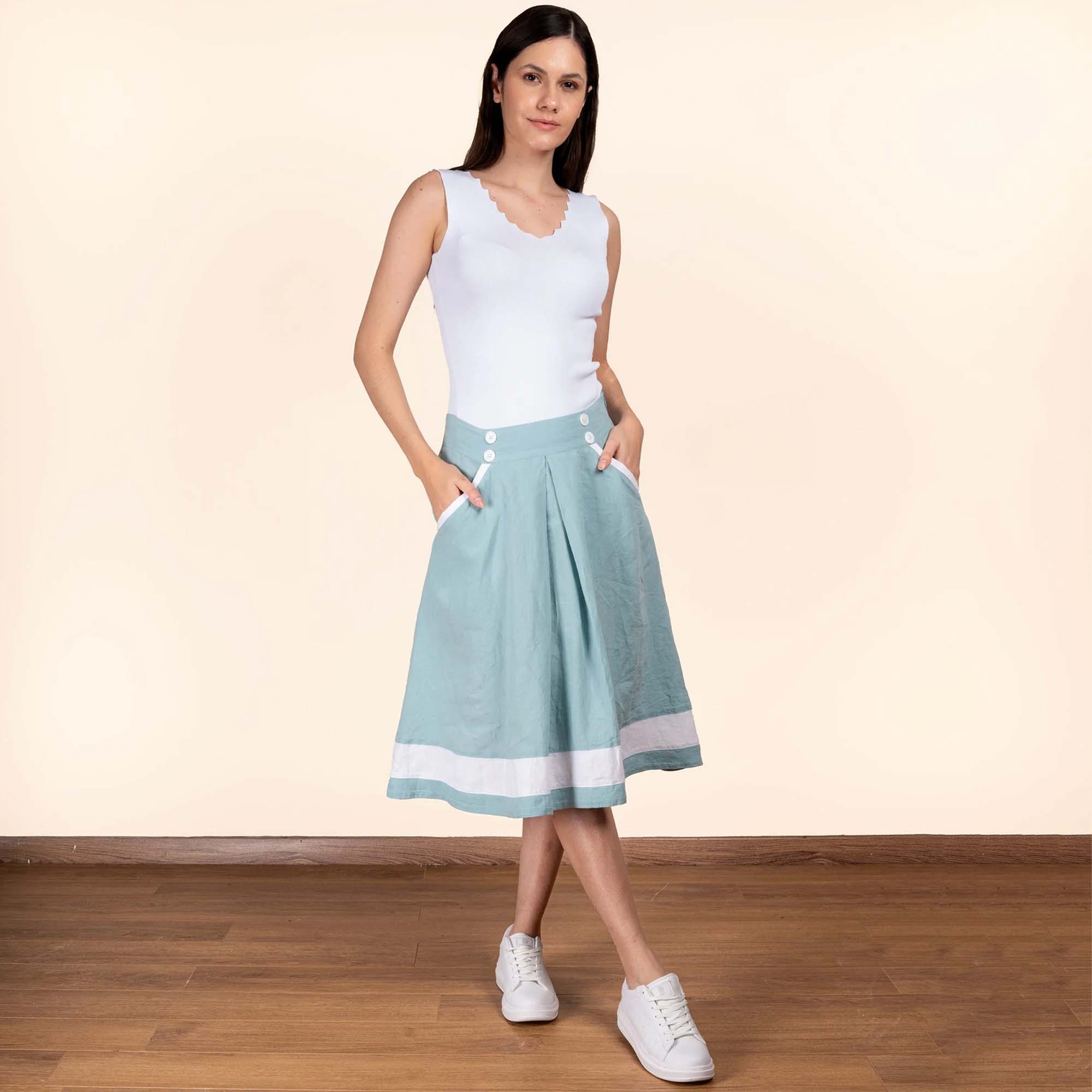 Striped Colored Skirt WD3