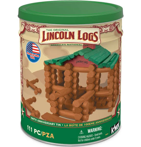 Lincoln Logs 100th Anniversary Tin