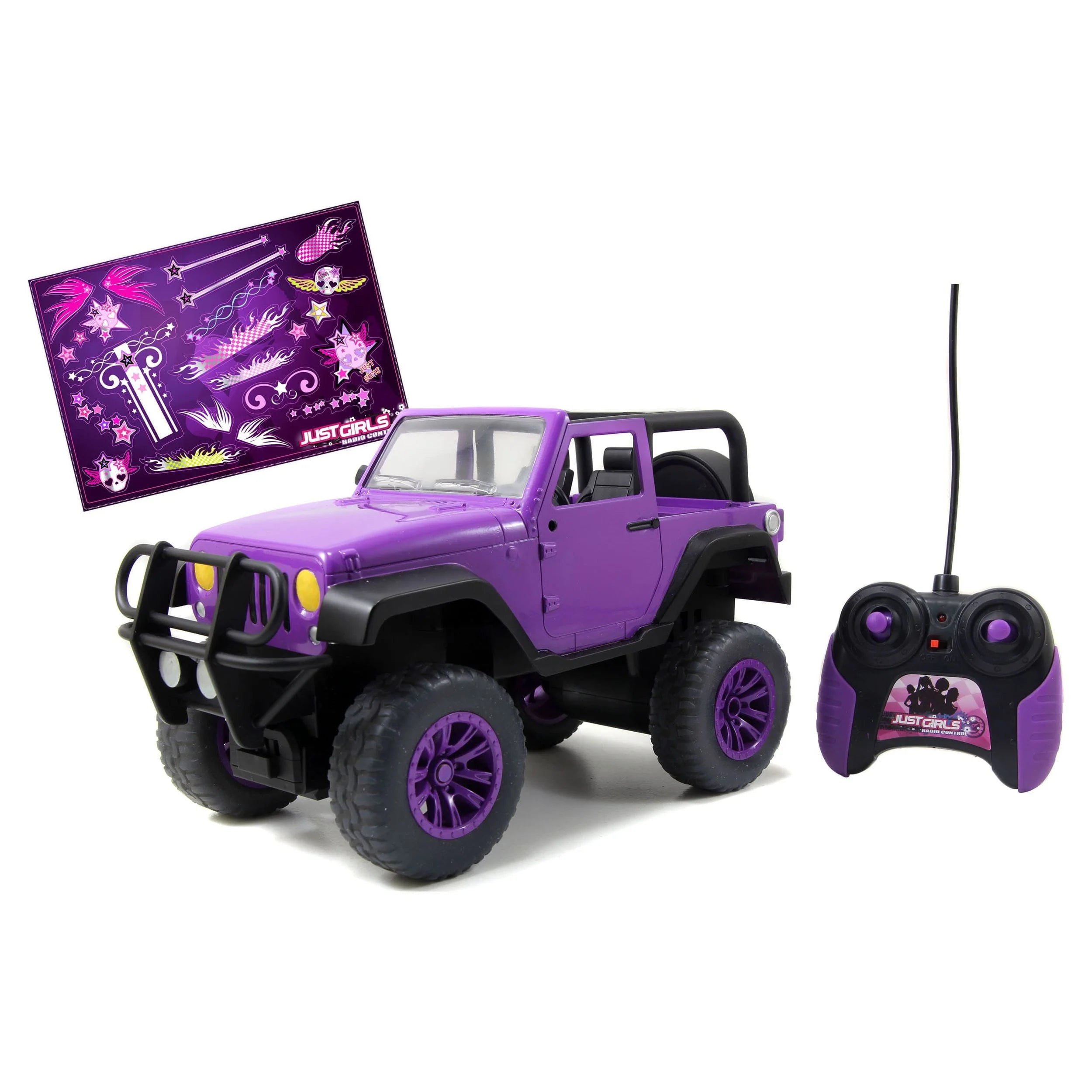 Jada Toys GirlMazing Remote Control Jeep, Purple – Customizable RC Car for Kids 6+