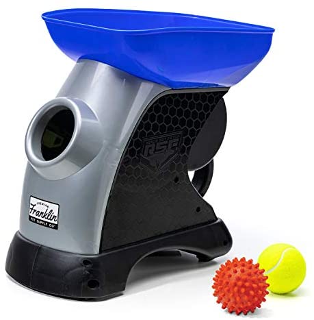 Franklin Pet Automatic Tennis Ball Launcher Dog Toy with Adjustable Distance & Angles, Includes Power Adapter & Tennis Balls