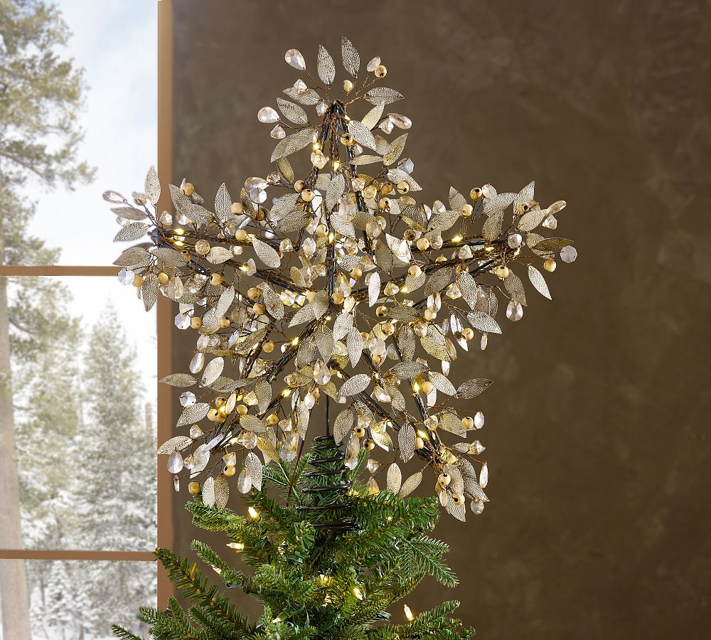 Lit Rustic Glam Star Tree Topper