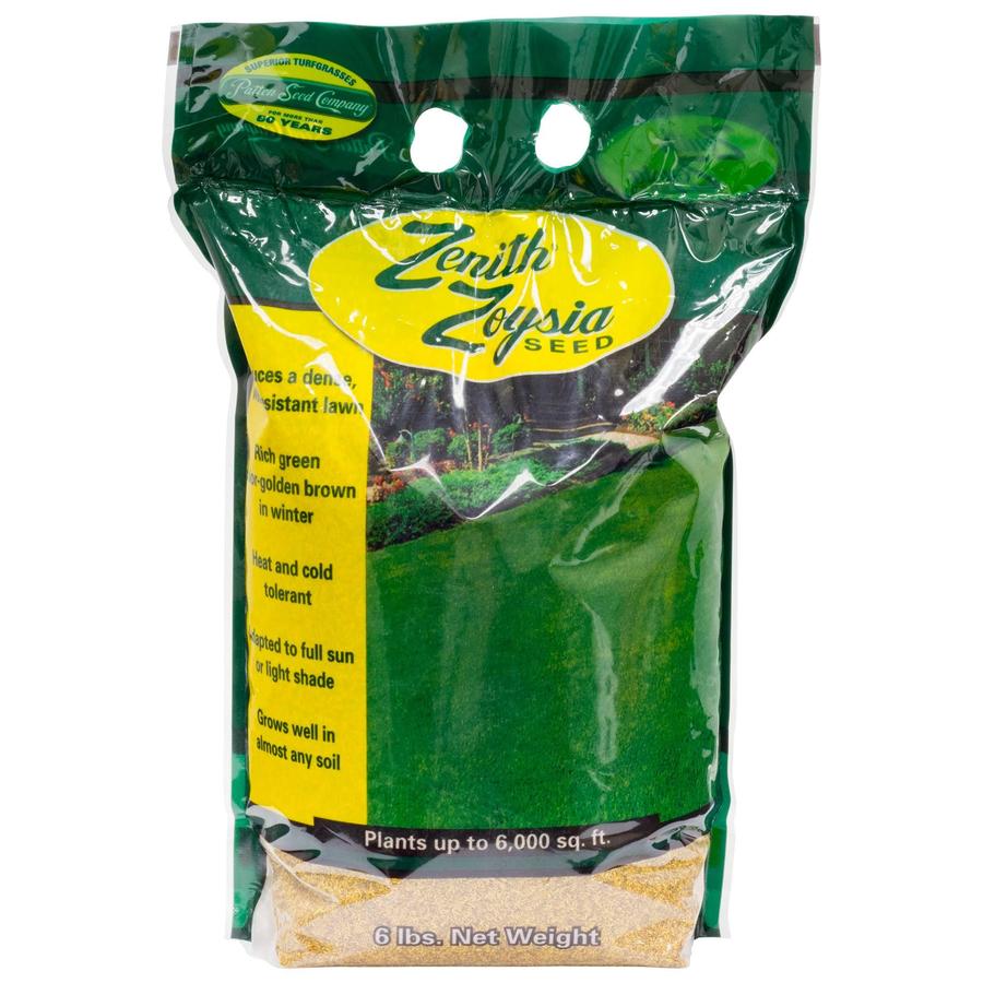 Zenith Zoysia Grass Seed – 6 lb Bag, Shade & Drought Tolerant, Covers 6,000 sq ft, Dark Green Medium Texture