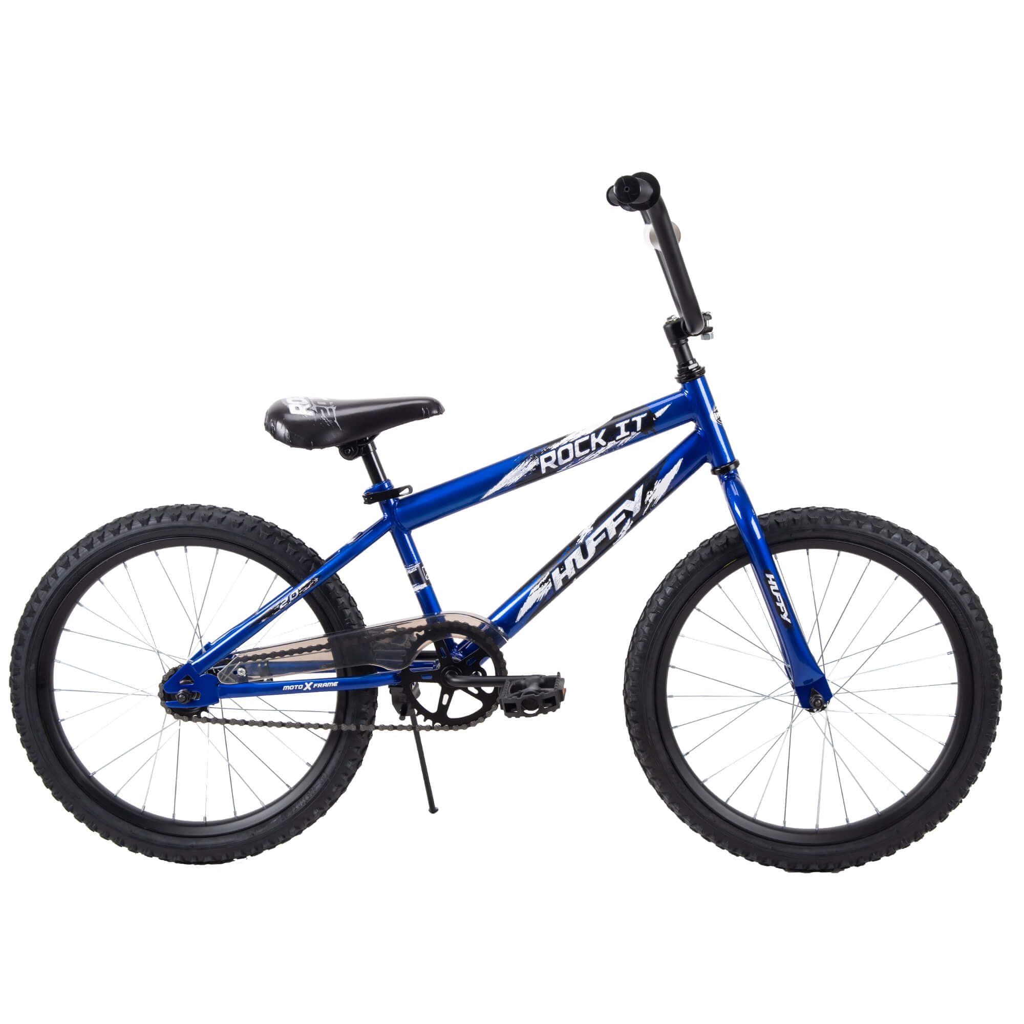 Huffy Rock It 20′′ Kids Bike, Royal Blue, Ages 5+, Single-Speed, Coaster Brake, Training Wheels