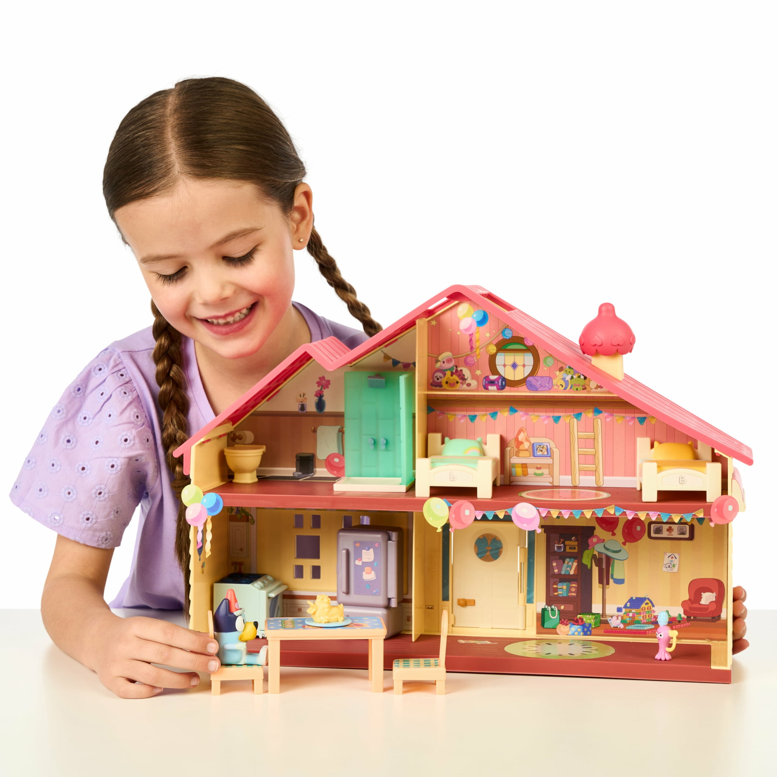 Bluey’s Celebration Home Playset by Bluey – 11 Pieces & Accessories, 2 Levels, Includes Exclusive Figure, Ages 3+