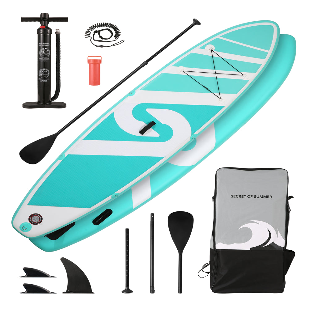 Marnur Inflatable Paddle Board SUP, 10′ x 30′′ x 6′′, PVC, 330 lbs Capacity, with Accessories