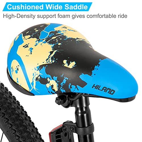 Hiland 26′′ BMX Bike for Beginner to Advanced Riders, Steel Frame, Blue, Includes 2 Pegs, Linear-Pull Brake