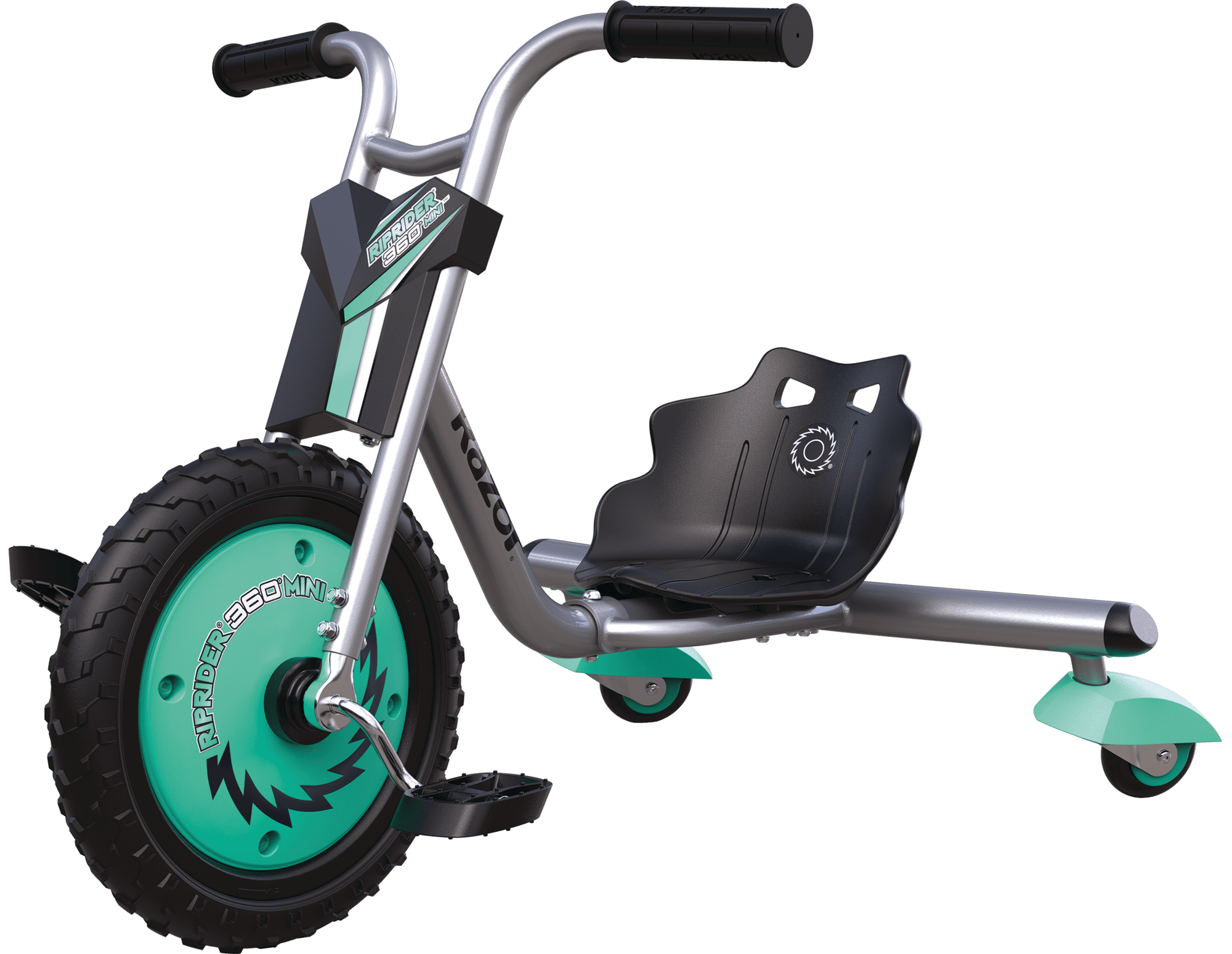 Razor RipRider 360 Mini Tricycle – Teal, 360° Caster Wheels, Ages 3+, Durable Steel Frame, Easy Drifting