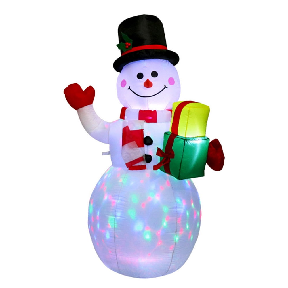 QueenTrade 5FT Inflatable Snowman Lantern with LED Lights, Durable Waterproof Polyester, Indoor/Outdoor Holiday Decoration