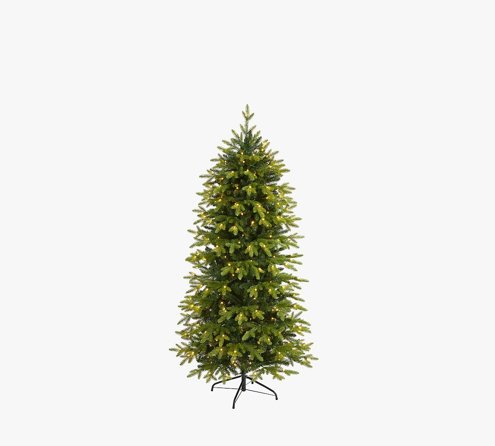 Lit Belgium Fir Artificial Christmas Tree