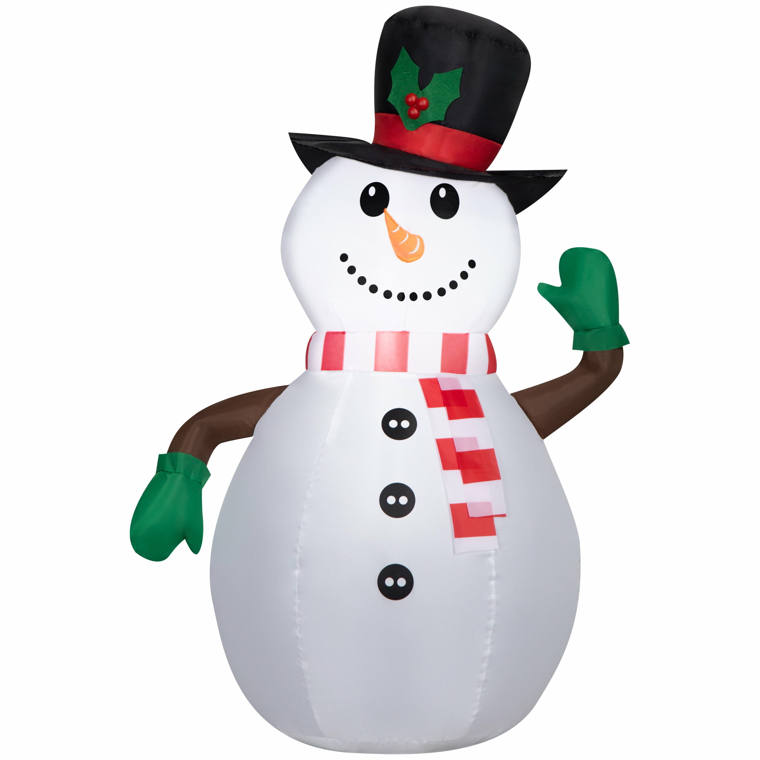 Airblown Christmas Inflatable Snowman with Top Hat, 3.5 ft – LED Lit Yard Decoration