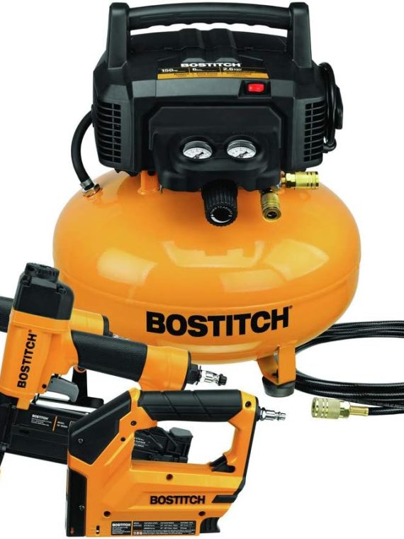 Bostitch Air Compressor Combo Kit with 3 Tools (BTFP3KIT) – Portable Compressor Set