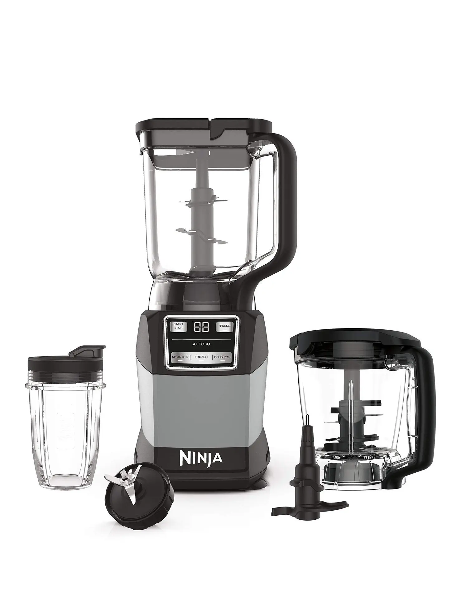 Ninja Compact Kitchen System 1200W Blender & Food Processor with Auto-iQ, Grey