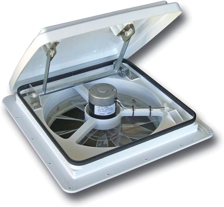 MaxxAir MaxxFan 14′′ Smoke Ceiling Fan, 10-Speed, Waterproof, Indoor/Outdoor, Model 00-04500K