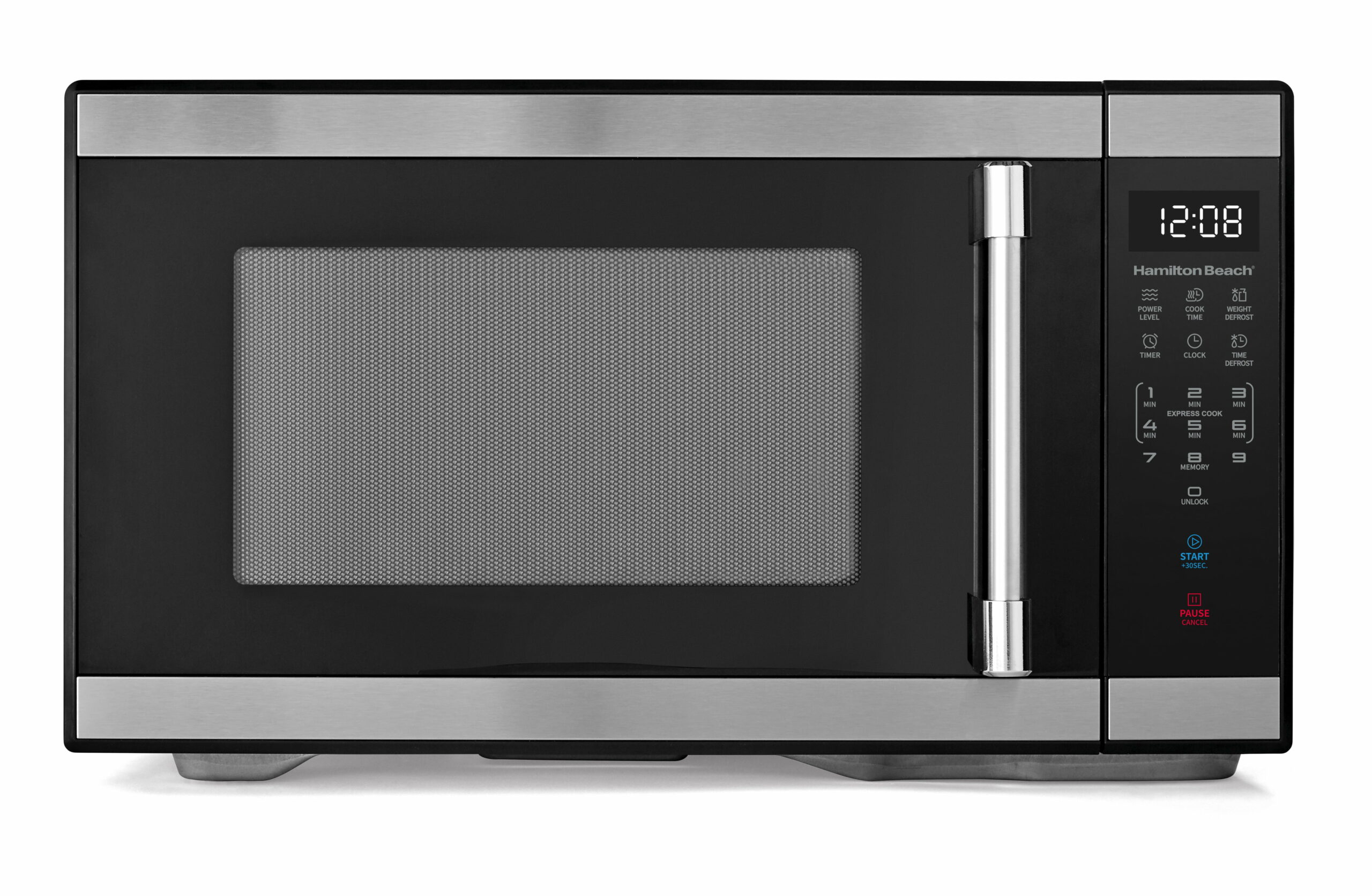 Hamilton Beach 1.1 Cu. Ft. Stainless Steel Countertop Microwave Oven, 1000W, Sensor Cook