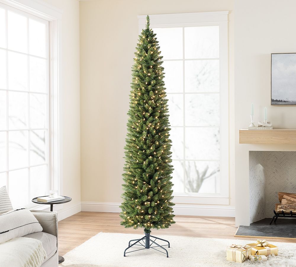 Pre-Lit Empire Pencil Artificial Christmas Tree