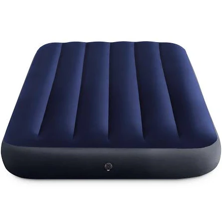 Intex Dura-Beam Classic Downy Twin Airbed with Fiber-Tech Construction, Plush Top, Quick Inflate Valve, 39′′x75′′x10′′