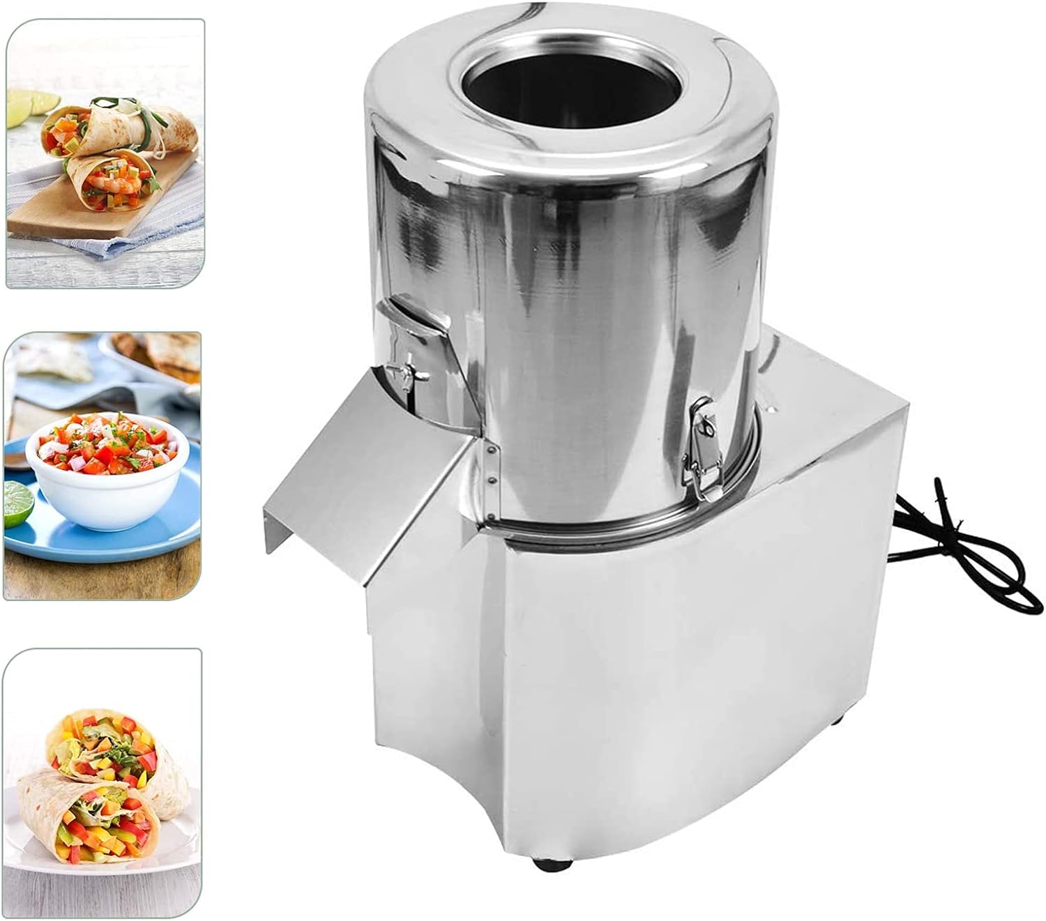 Brand Electric Food Processor, Commercial Vegetable Chopper & Meat Grinder, Stainless Steel, 110V/550W, 120Kg/H Capacity