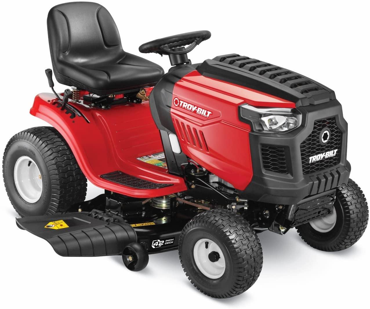 Troy-Bilt Horse 42′′ Hydrostatic Lawn Riding Mower, 579cc Engine, High Back Seat, 2-Year Warranty