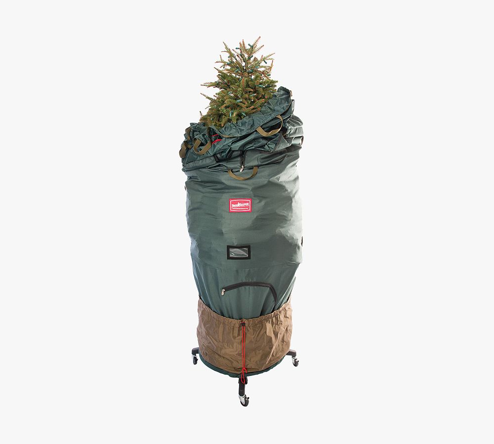 Upright Tree Storage Bag with Rolling Tree Stand