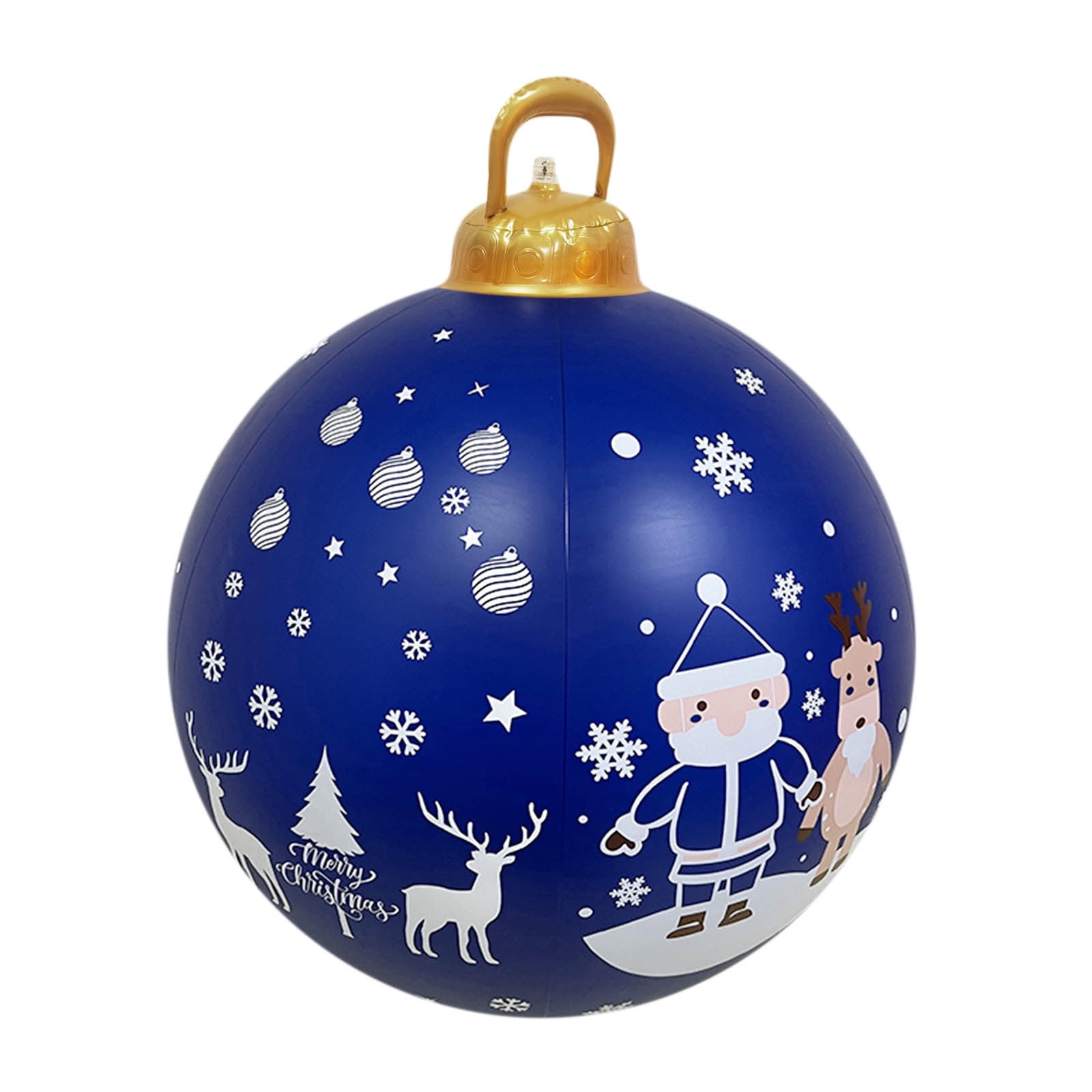 Chmadoxn 24′′ Giant PVC Christmas Inflatable Ball Ornament, Durable Outdoor Yard Decoration