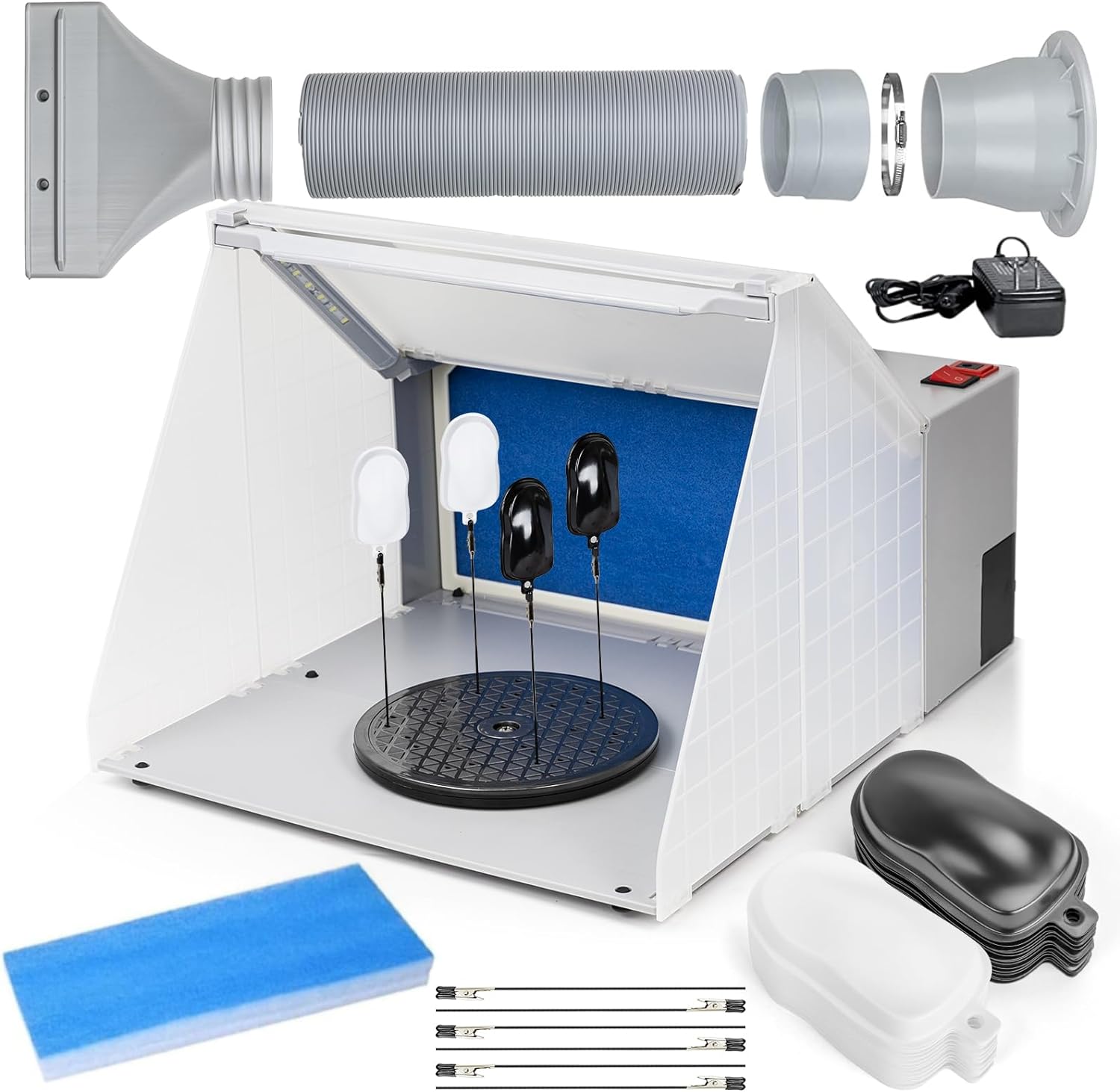 Autolock Spray Booth Kit with LED Lights & Filter System for Models, Crafts & More