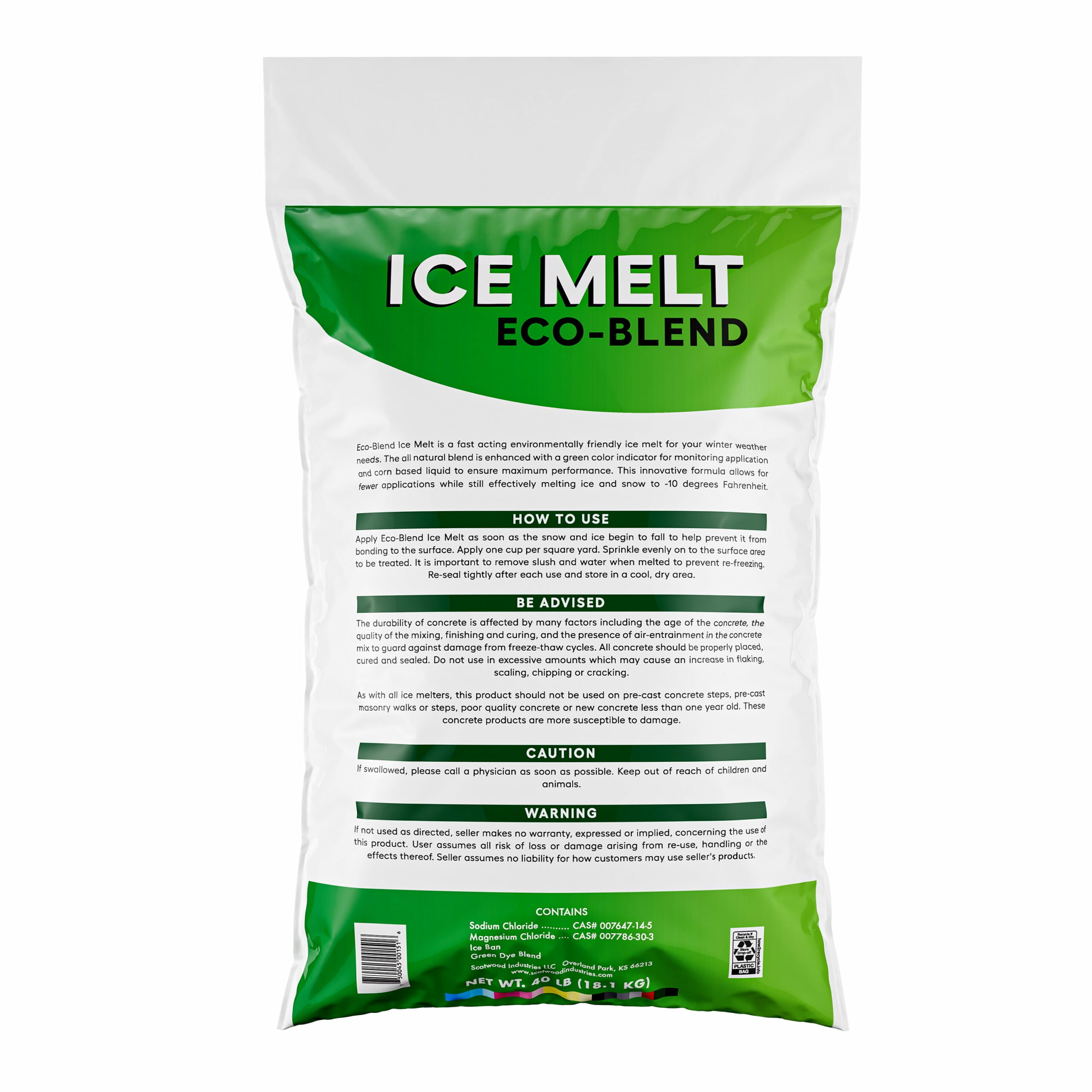 Eco-Blend Ice Melter 40lb – Environmentally Friendly, Biodegradable, Effective to -10°F