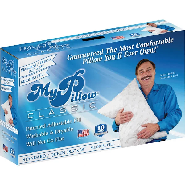 MyPillow Classic Medium Standard/Queen Pillow - White