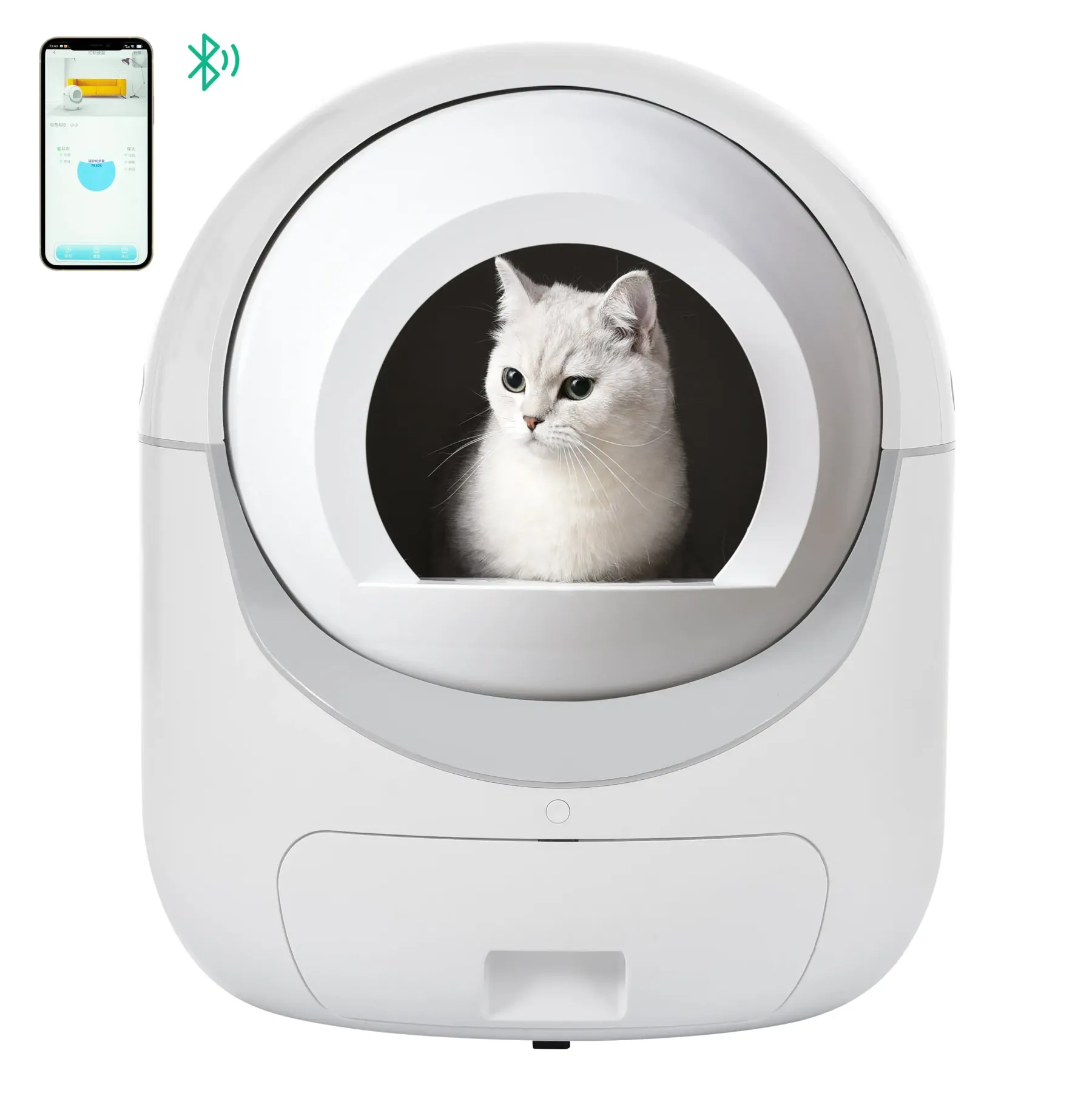 SmartPaws Automatic Self-Cleaning Cat Litter Box, App-Controlled, Multi-Cat, 10L Capacity