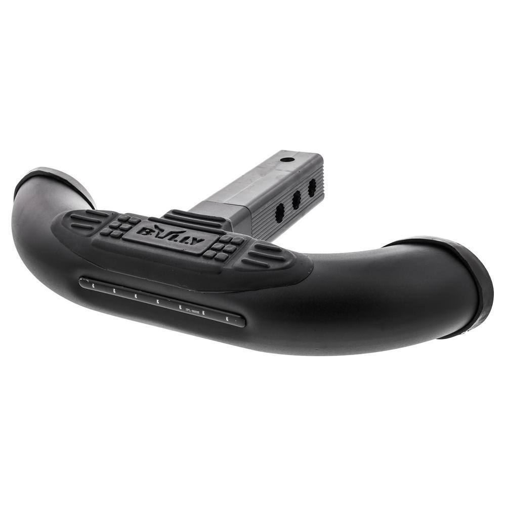 BULLY Black Bull Hitch Step with LED Brake Light, Stainless Steel, Fits 2′′ & 1-1/4′′ Receivers