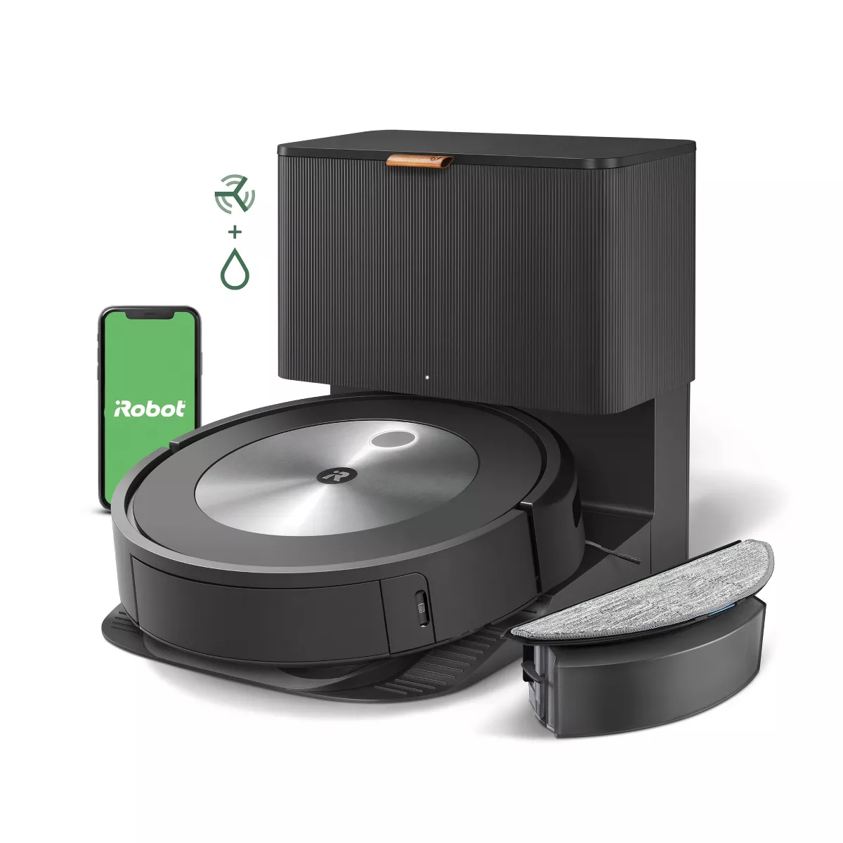 iRobot Roomba Combo j5+ Self-Emptying Robot Vacuum & Mop with 4-Stage Cleaning, Dirt Detect, and Voice Control