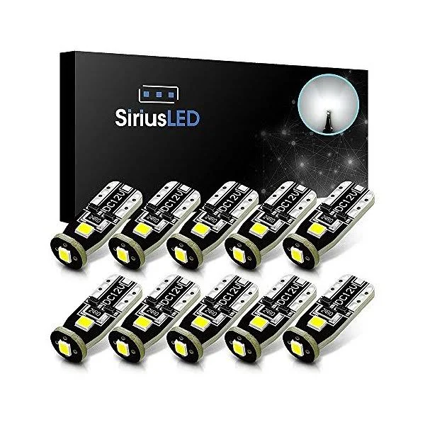 SiriusLED Car Interior LED Bulbs – 3030 Chipset, Bright White, Multi-Use for Dome, Map, Door Lights