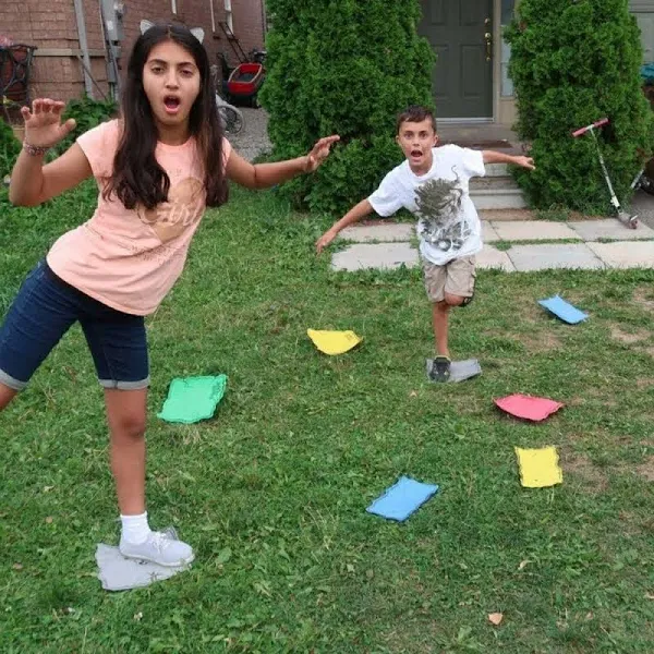 Endless Games The Floor Is Lava – Family Game with 25 Foam Stones & 27 Challenge Cards