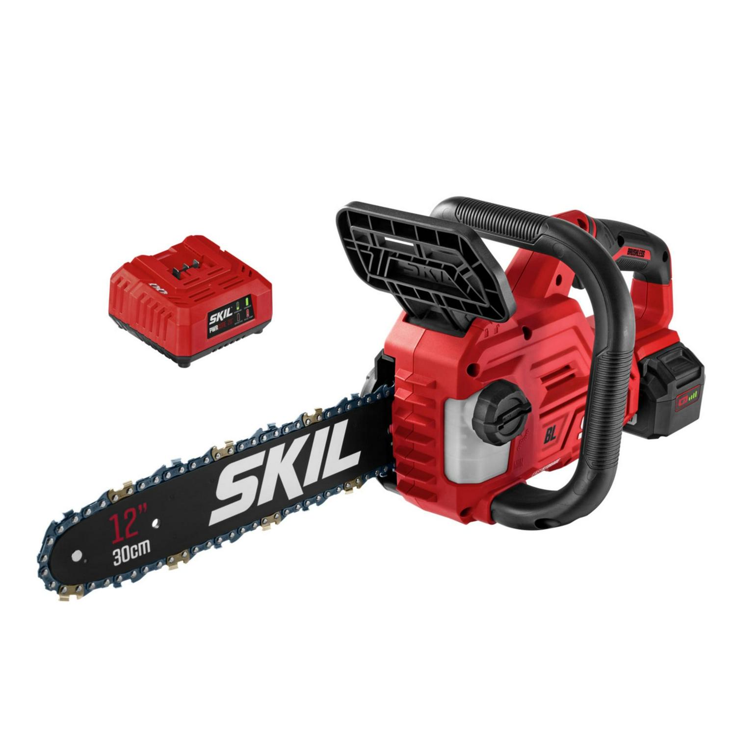 SKIL PWR CORE 20 12′′ Brushless Chainsaw Kit with 4.0Ah Battery & Charger