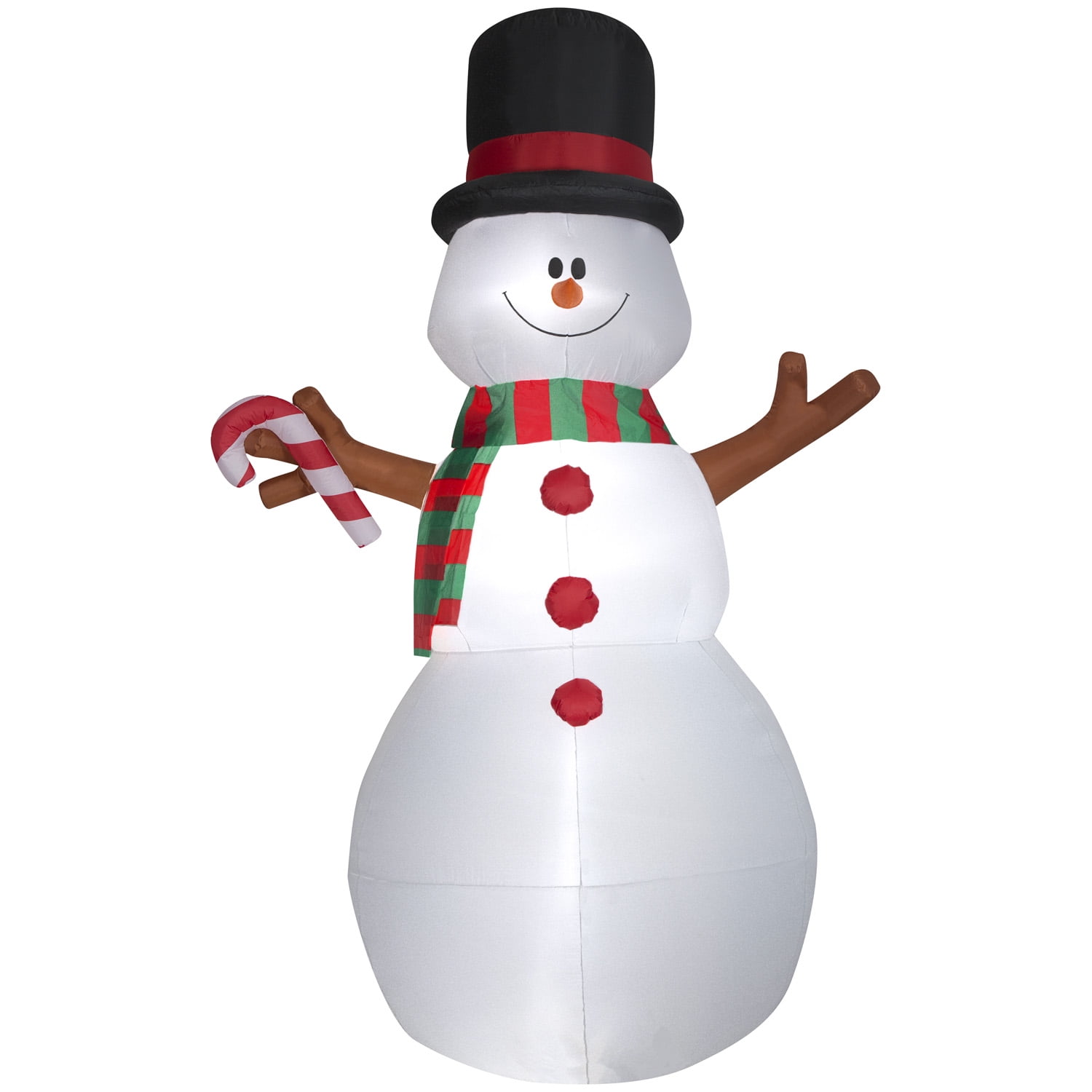 Gemmy 10 ft Animated Swiveling Snowman Inflatable with Candy Cane for Christmas Decor