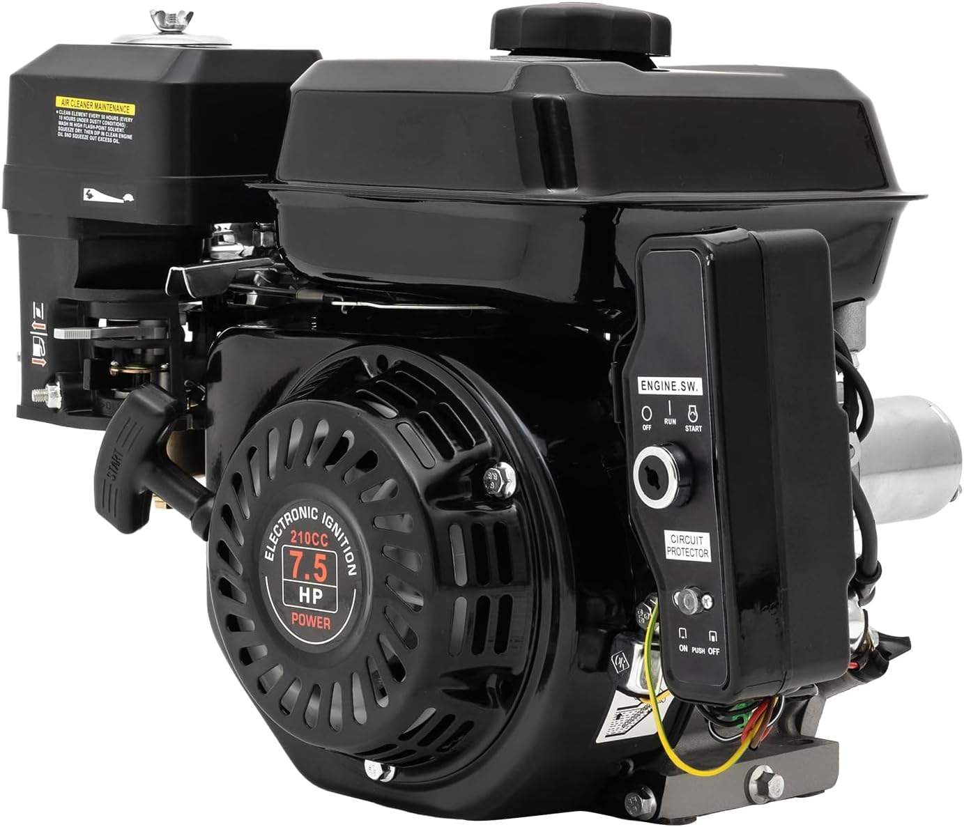 7.5HP 212CC 4-Stroke OHV Gasoline Engine with Electric Start for Go-Karts, Compressors, Generators, and More – Durable & Fuel Efficient