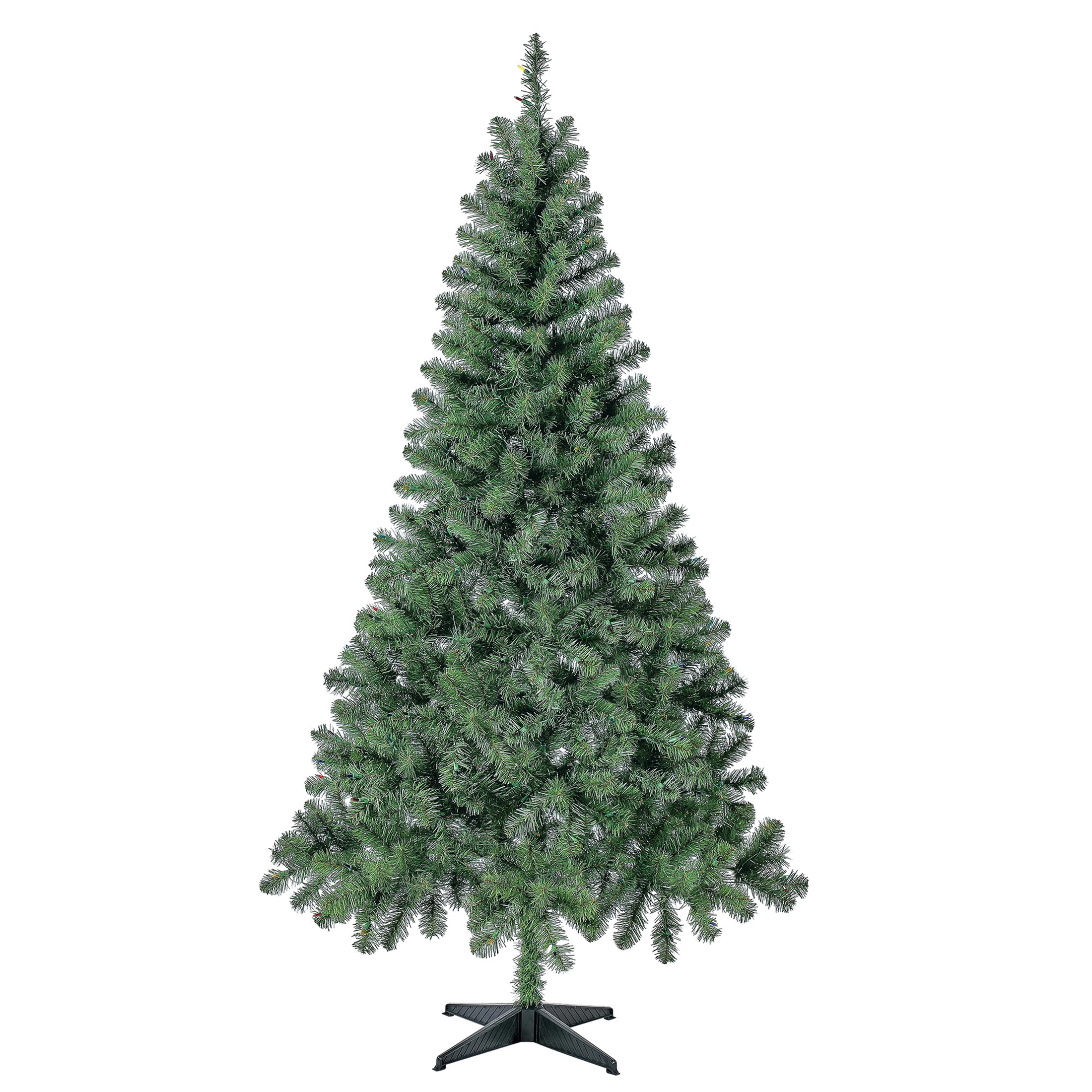 Holiday Time 6.5 ft Madison Pine Pre-Lit Artificial Christmas Tree, 250 Color-Changing LEDs, Hinged Branches, Stand Included