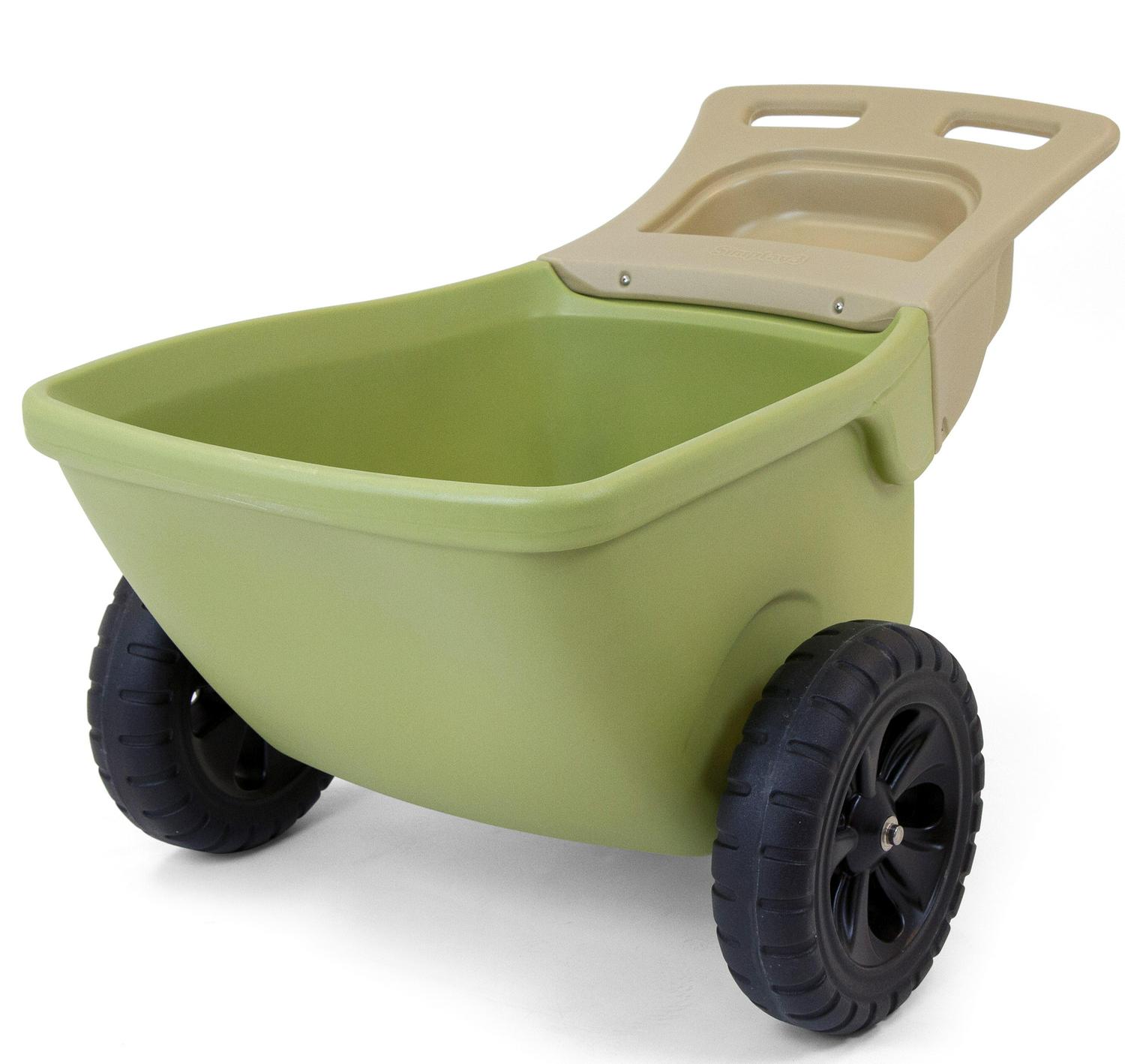 Simplay3 Easy Haul Wheelbarrow, 250 lb Capacity, Lightweight, Durable Plastic, 4 cu ft, Yard & Garden Tool